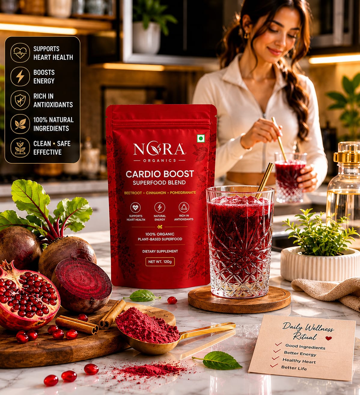 Cardio Boost Blend | Organic Superfood Blend for Heart Health & Energy